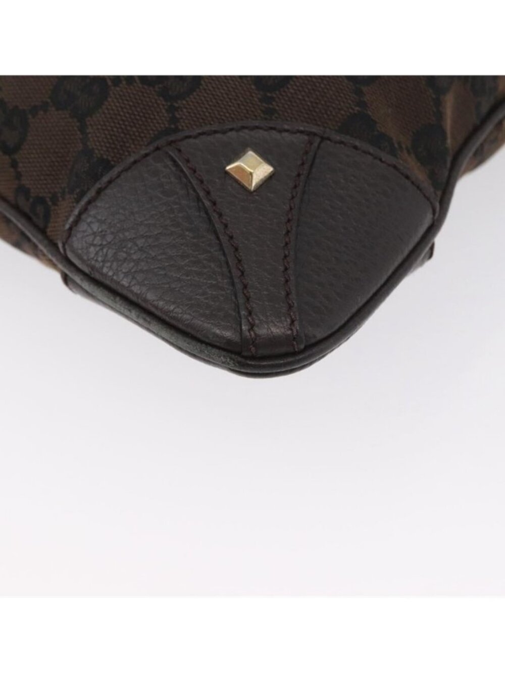 Authentic GUCCI GG Canvas Shoulder Bag Outlet Brown Gold 272396 - Picture 13 of 16